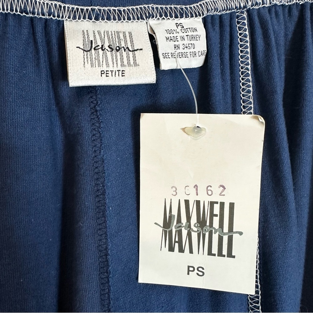 Vintage Jason Maxwell Cotton Button Front Elastic Waist Skirt - Picture 8 of 14